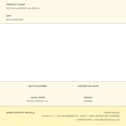 Tapa De Aluminio Lisa Ø45 Cm