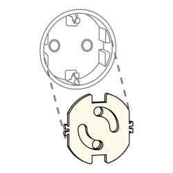 Tapa De Enchufe Giratorios Base T/Tl, Blister 10 Uds