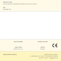 Tapa De Registro Cuadrada Empotrable Abs 15X15Cm Blanca