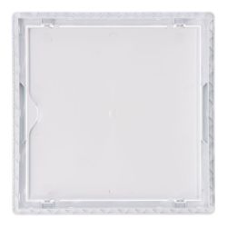 Tapa De Registro Cuadrada Empotrable Abs 20X20Cm Blanca