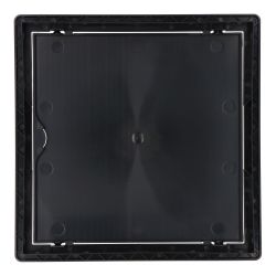 Tapa De Registro Cuadrada Empotrable Abs 20X20Cm Gris Antracita