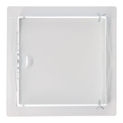 Tapa De Registro Cuadrada Empotrable Acero 20X20Cm Blanca