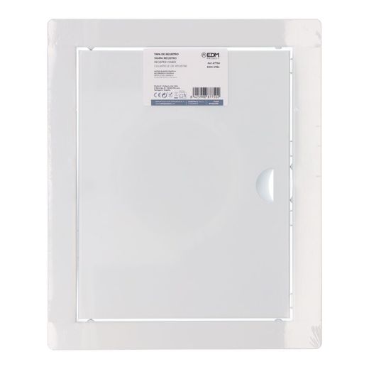 Tapa De Registro Rectangular Empotrable Acero 20X25Cm Blanca