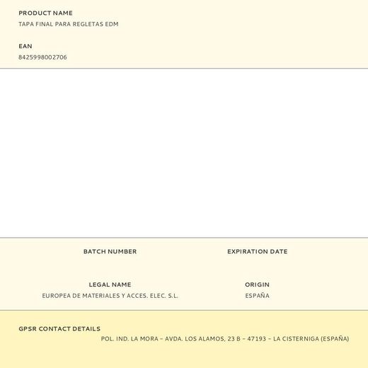 Tapa Final Para Regletas Edm