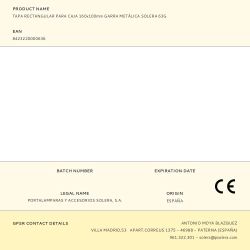 Tapa Rectangular Para Caja 160X100Mm Garra Metálica Solera 63G