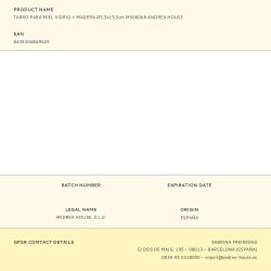 Tarro Para Miel Vidrio + Madera Ø5,5 X 15,5 Cm