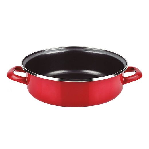 Tartera Acero Esmaltado Aisi 430 Optimax Roja Ø26Cm