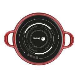 Tartera Acero Esmaltado Aisi 430 Optimax Roja Ø26Cm