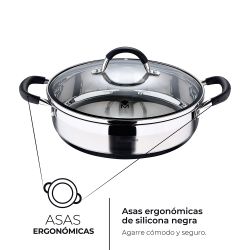 Tartera Acero Inoxidable Con Tapa Foodies Ø28 X 7,5 Cm