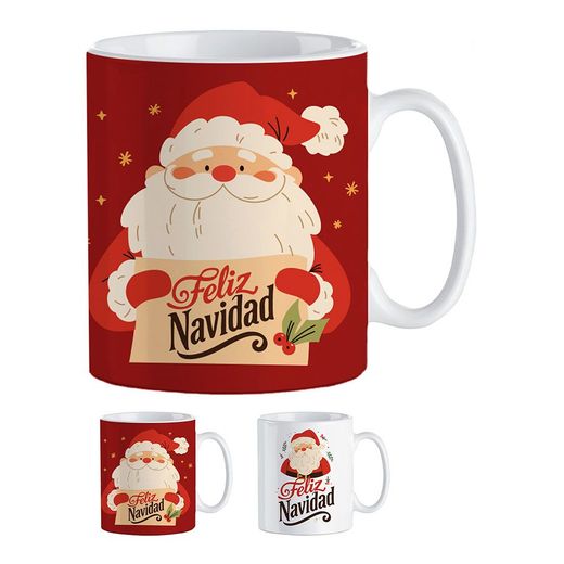 Taza Papa Noel 330 Ml En Caja Regalo, Modelos Variados