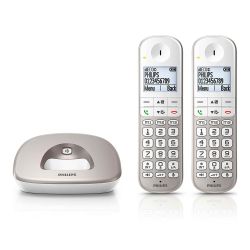 Teléfono Duo Inalámbrico Xl4902S Blanco Y Gris