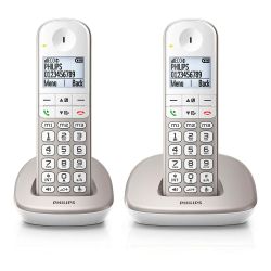Teléfono Duo Inalámbrico Xl4902S Blanco Y Gris