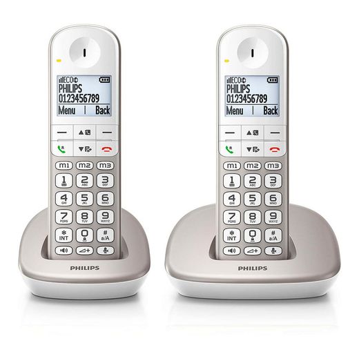 Teléfono Duo Inalámbrico Xl4902S Blanco Y Gris