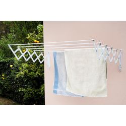 Tendedero Acero Epoxi  Blanco, Tendido 100 Cm