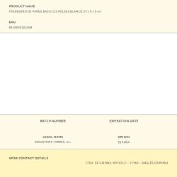 Tendedero De Pared Basic C/3 Poleas Blanco 37 X 5 X 5 Cm