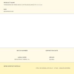 Tendedero De Pared Basic C/4 Poleas Blanco 47 X 5 X 5 Cm