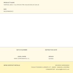 Terminal Bala  4 Mm Macho Pre Aislado Bolsa 100 Uds