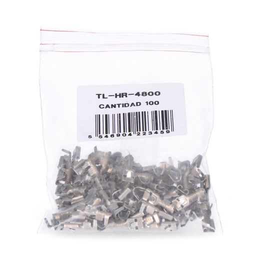 Terminal Faston Con Sujeción 4,8 Mm Hembra, Bolsa 100 Uds