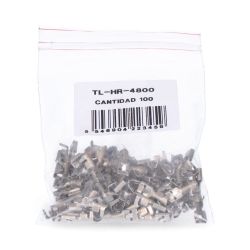 Terminal Faston Con Sujeción 4,8 Mm Hembra, Bolsa 100 Uds