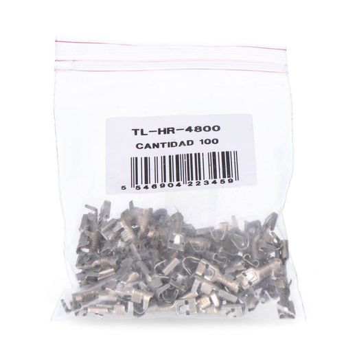 Terminal Faston Con Sujeción 4,8 Mm Hembra, Bolsa 100 Uds