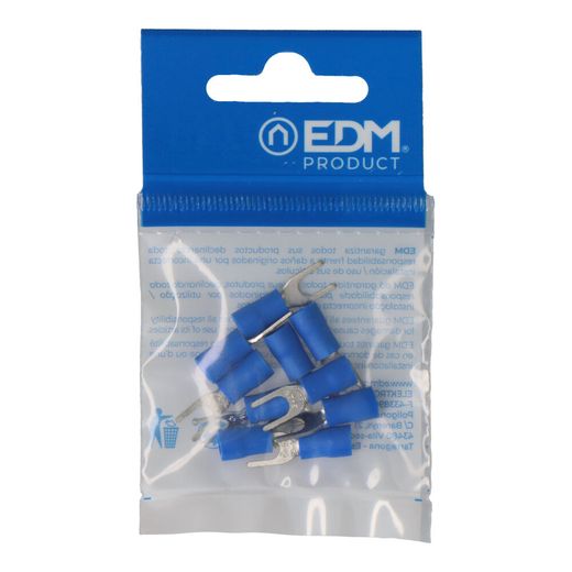 Terminal Preaislado Horquilla Pvc, Blister 10 Uds