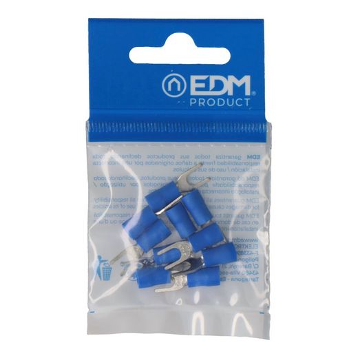 Terminal Preaislado Horquilla Pvc, Blister 10 Uds