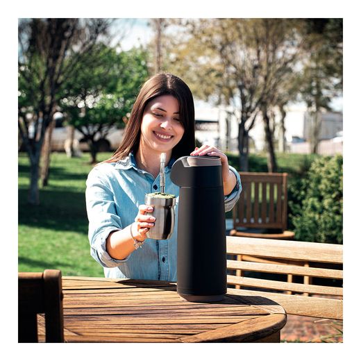 Termo Con Sifón Exata Negro 1,8 L