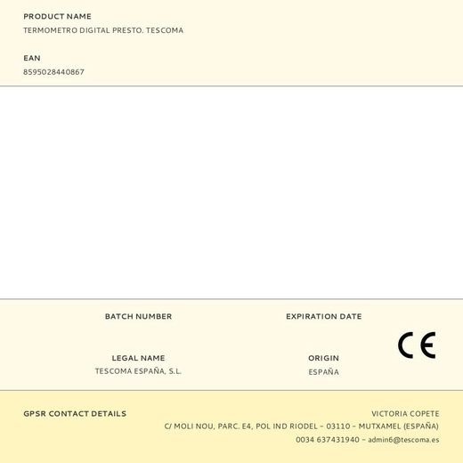 Termómetro Digital Presto