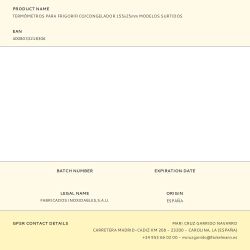 Termómetros Para Frigorífico/Congelador Modelos Surtidos 155 X 25 Mm