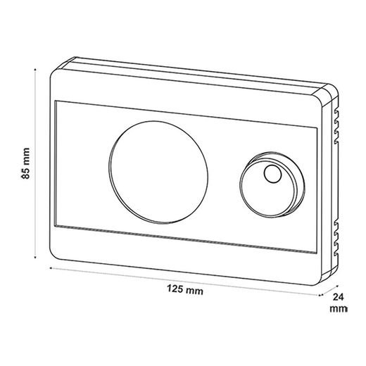 Termostato Digital On/Off, Negro