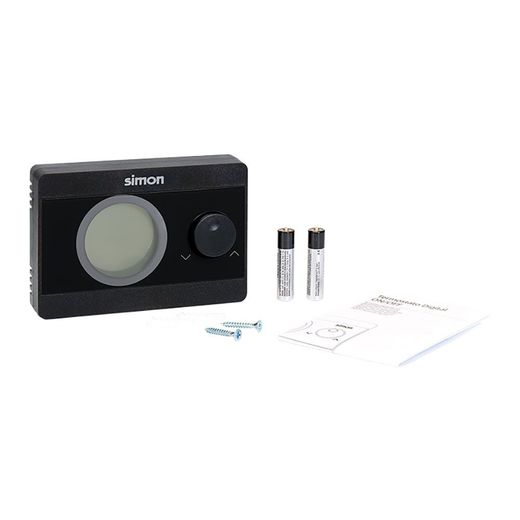 Termostato Digital On/Off, Negro