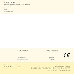 Termostato Para 07667 Nuevo Modelo