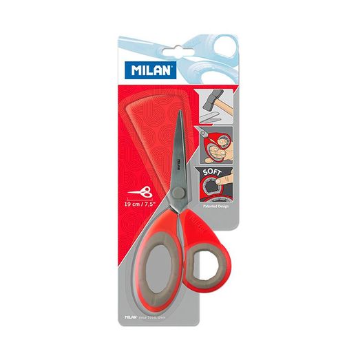 Tijeras De Oficina Rojas 19 Cm Blister