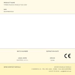 Timbre Musical Modelo Tajo 230V