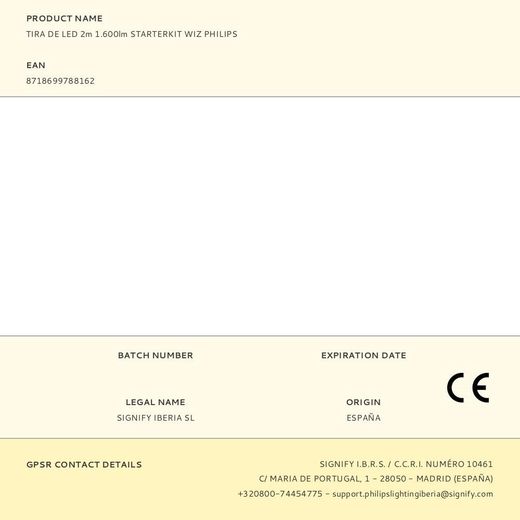 Tira De Led 2M 1.600Lm Starterkit Wiz Philips