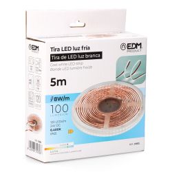 Tira Led Adhesiva 6.400 K 8 W/M 100 Lm/W 24 V Dc Ip65,  5 M X 10 Mm Luz Fria