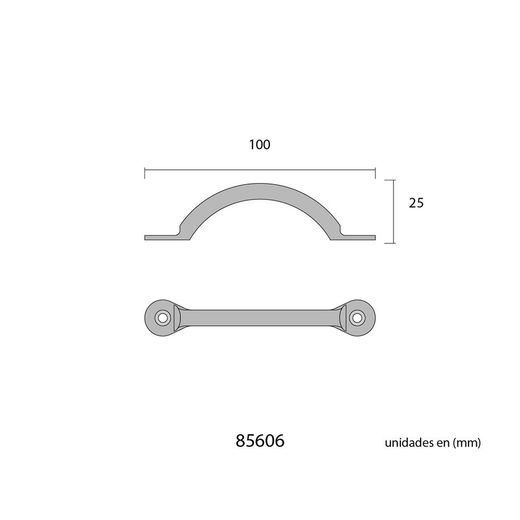 Tirador 100Mm H° Negro Edm