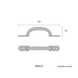 Tirador Plano 155Mm H° Negro Edm