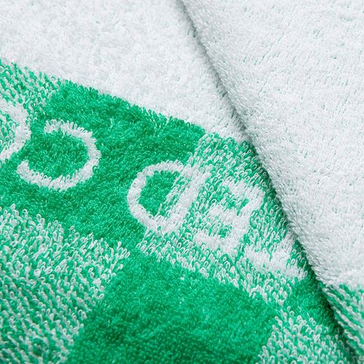 Toalla De Playa 450 G / M² Cuadros Verdes 70 X 140 Cm