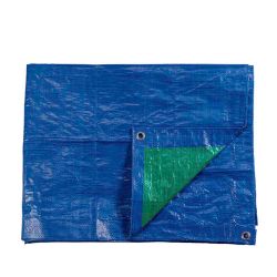 Toldo Polietileno De Doble Cara Color Azul/Verde, Densidad 90 G / M², 5 X 8 M