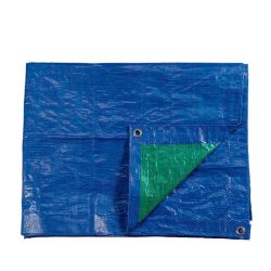Toldo Polietileno De Doble Cara Color Azul/Verde, Densidad 90 G / M², 8 X 12 M