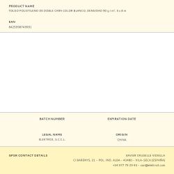 Toldo Polietileno De Doble Cara Color Blanco, Densidad 90 G / M², 5 X 8 M