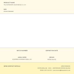 Toldo Vela Cuadrado Beige 3 X 3 M