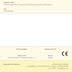 Toma De Señal Para Tv Y Radio Color Blanco Serie Europa Solera Erp47U