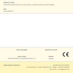 Toma De Telefono Rj45 Cat 5E 74X72X28Mm. Superficie Mural Solera Mur88U