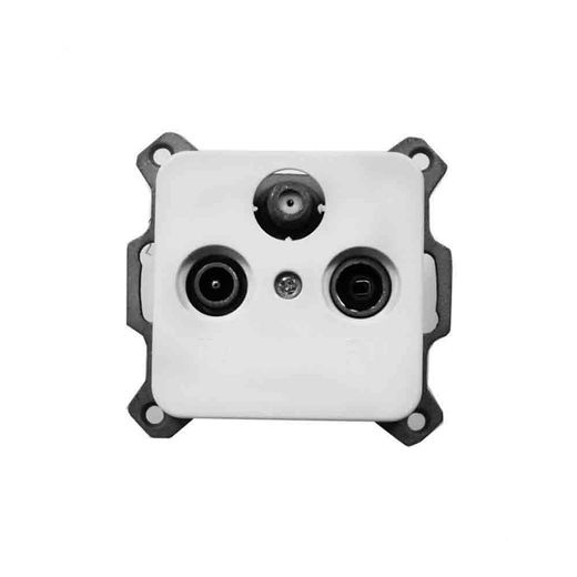 Toma Tv+Fm+Sat Empotrar "Serie Term" Blanco 70X35X65Mm (Bolsa Blister)