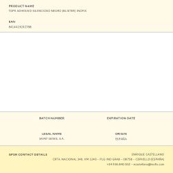 Tope Adhesivo Silencioso Negro (Blister) Inofix