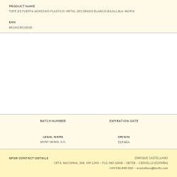 Tope De Puerta Adhesivo Plastico-Metal Decorado Blanco Ø4,6X1,8Cm Inofix