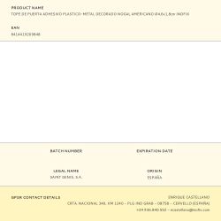 Tope De Puerta Adhesivo Plastico-Metal Decorado Nogal Americano Ø4,6X1,8Cm Inofix