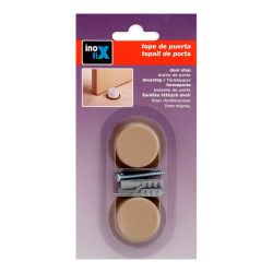 Tope De Puerta Con Tornillo Beige (Blister 2 Unid.) Inofix